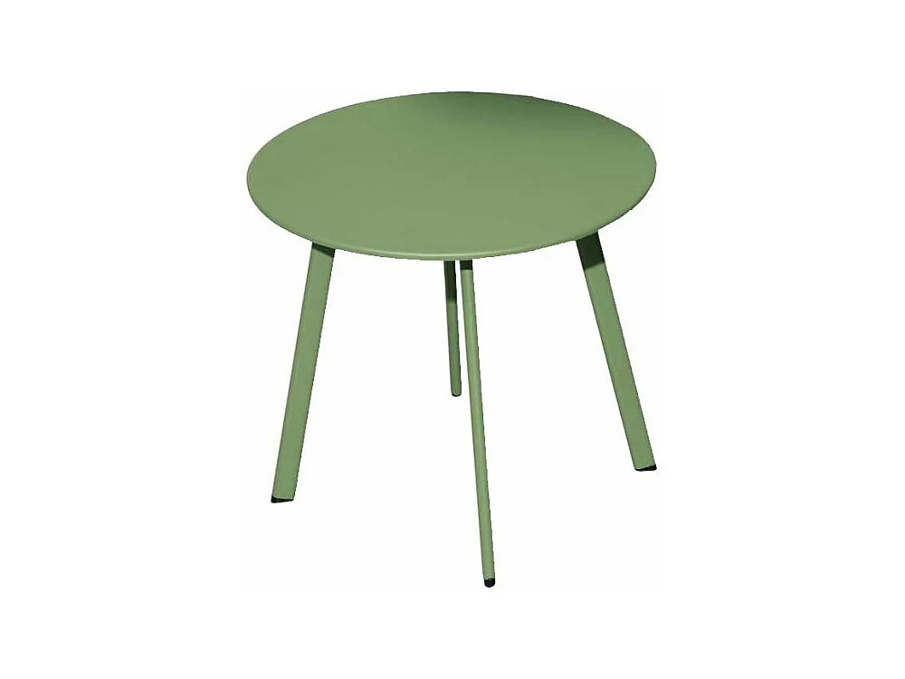 Table basse de jardin en acier Massai 40 cm Amande
