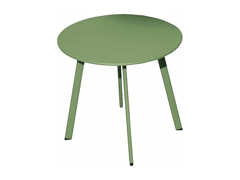 Table basse de jardin en acier Massai 40 cm Amande