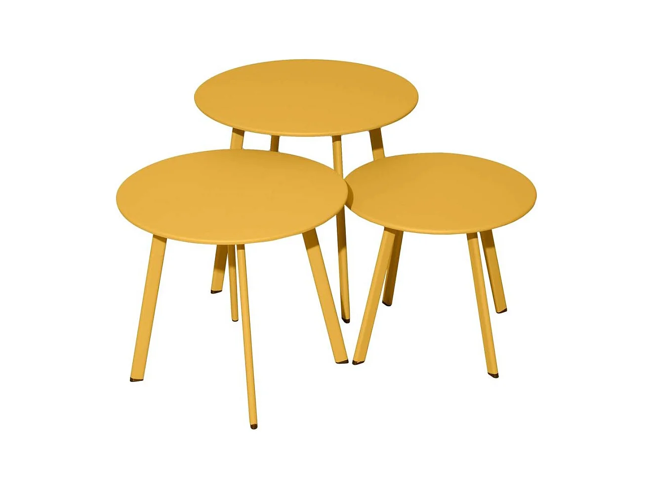 Table basse de jardin en acier Massai 40 cm Miel