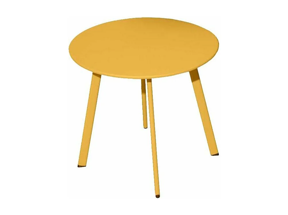 Table basse de jardin en acier Massai 40 cm Miel