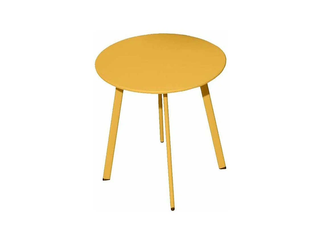 Table basse de jardin en acier Massai 45 cm Miel