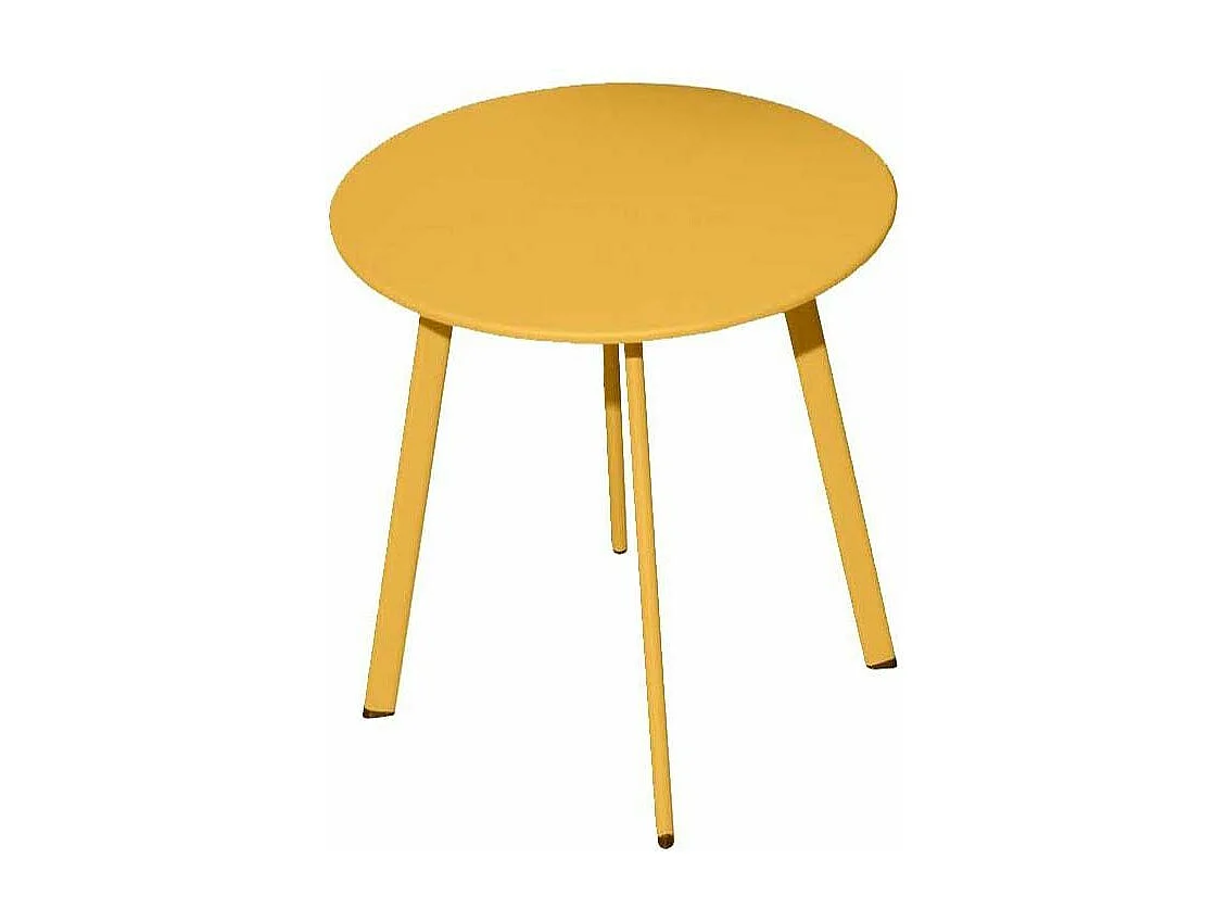 Table basse de jardin en acier Massai 45 cm Miel