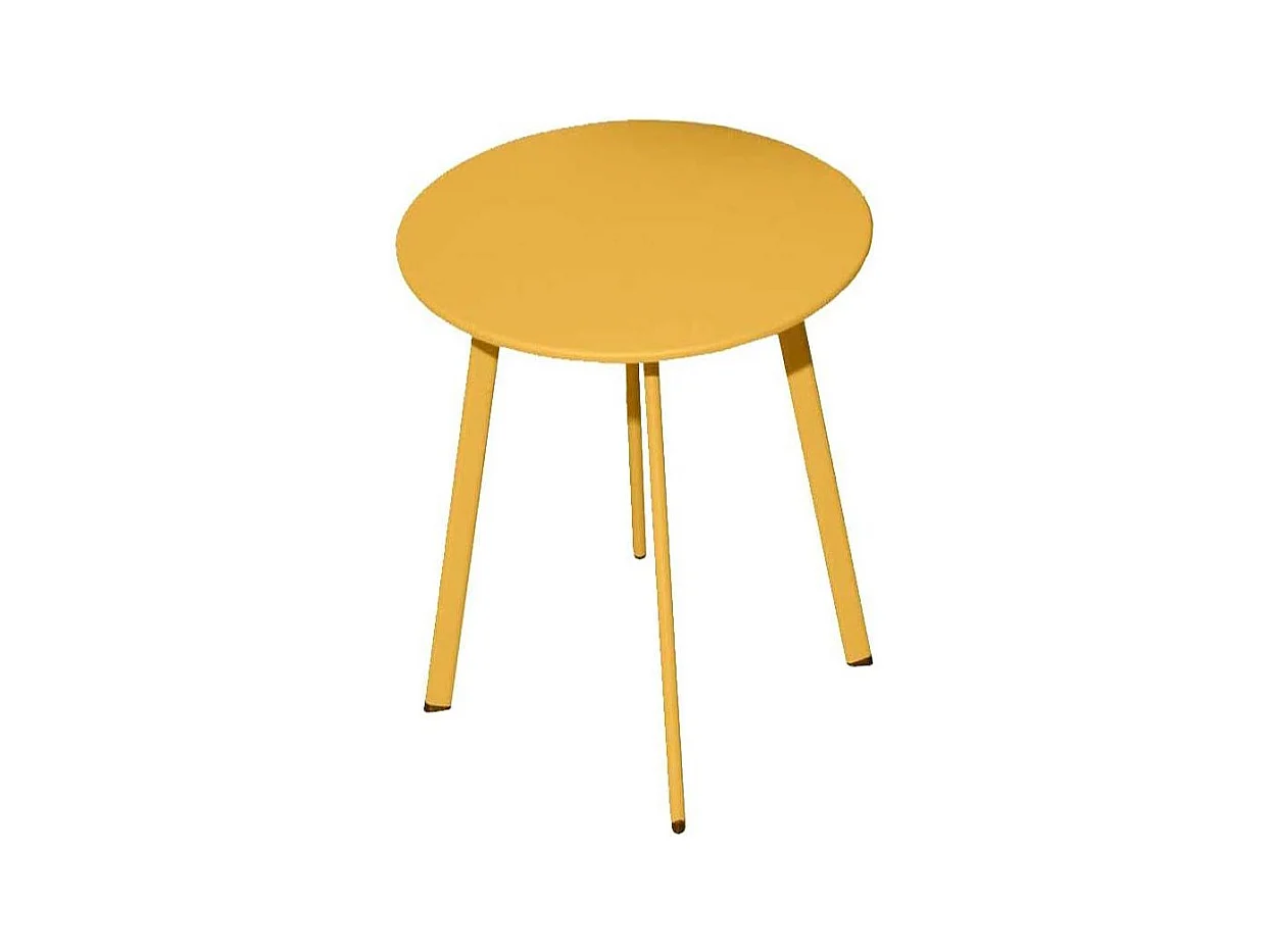 Table basse de jardin en acier Massai 50 cm Miel