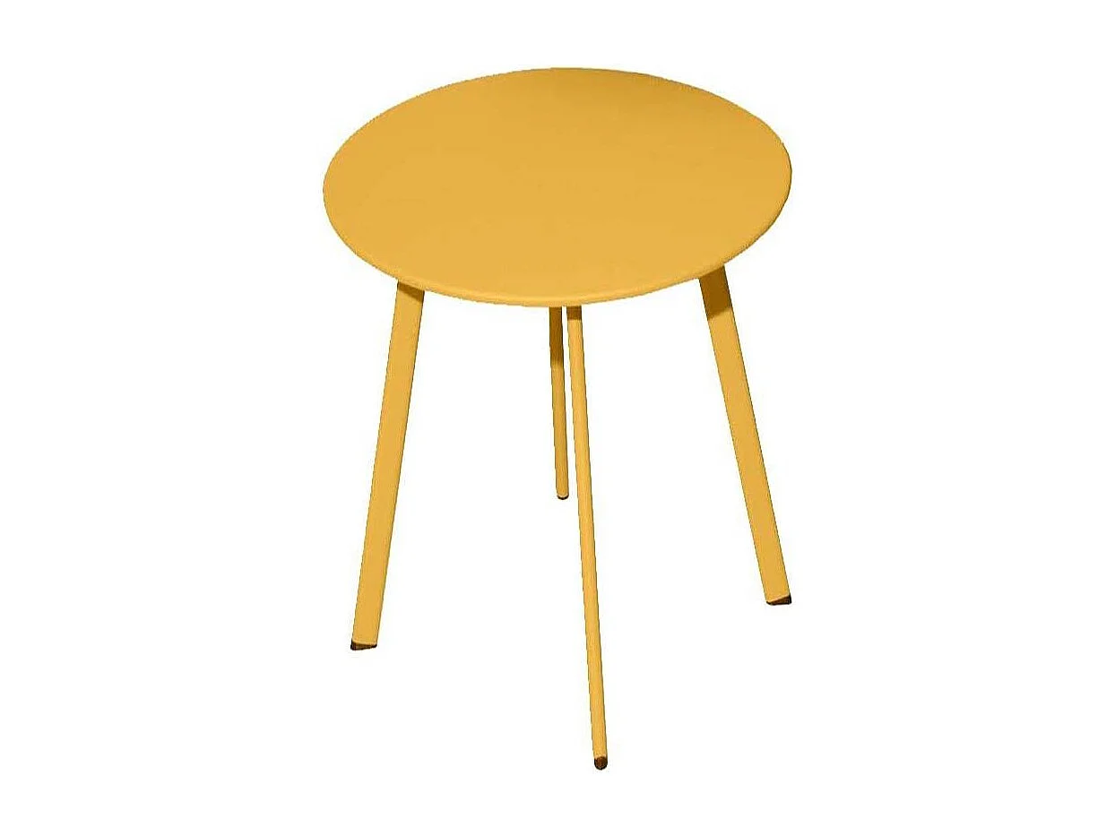 Table basse de jardin en acier Massai 50 cm Miel