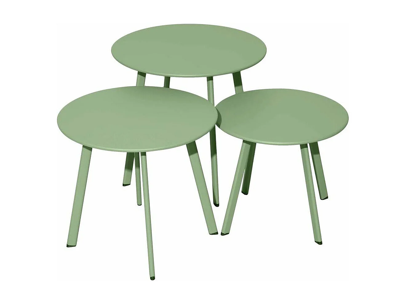 Table basse de jardin en acier Massai 40 cm Vert light