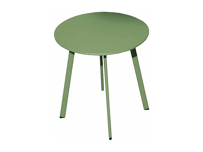 Table basse de jardin en acier Massai 45 cm Amande