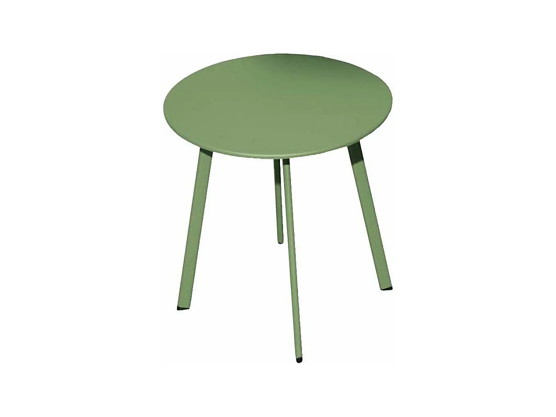 Table basse de jardin en acier Massai 45 cm Amande
