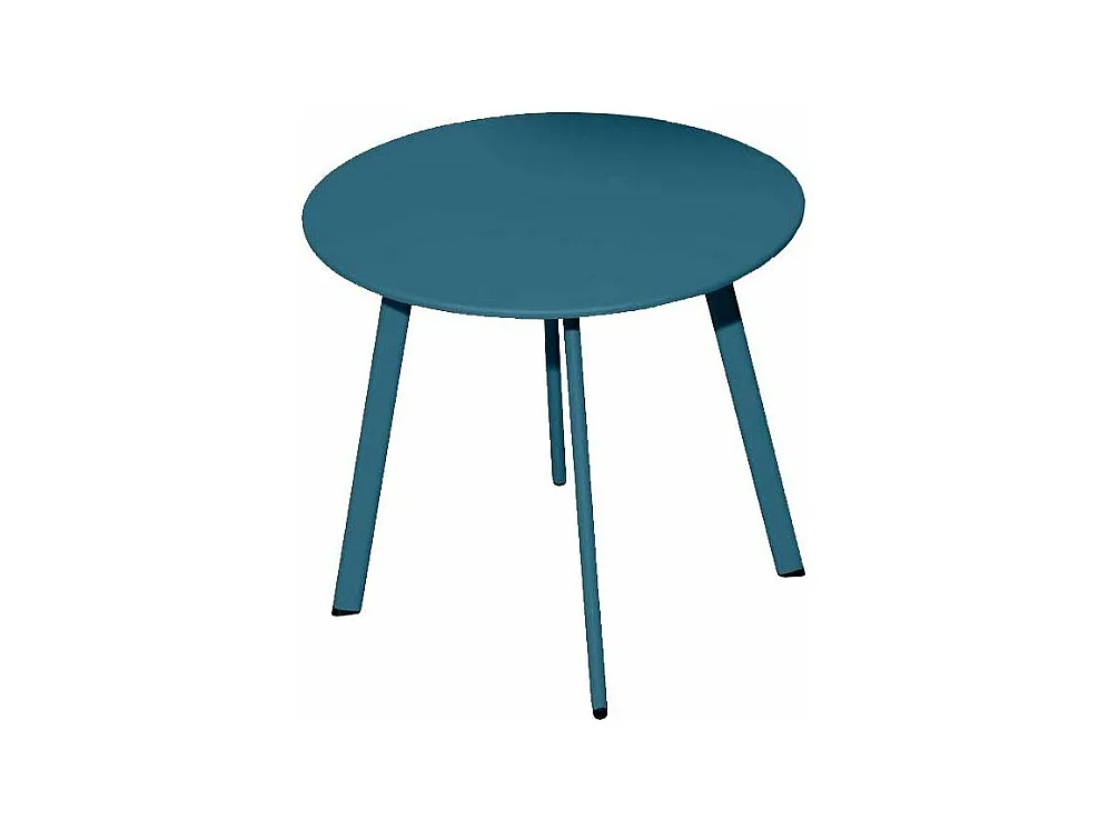 Table basse de jardin en acier Massai 40 cm Bleu