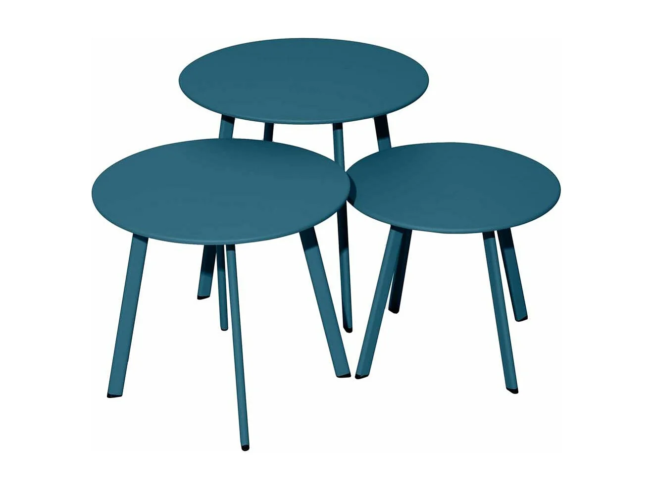 Table basse de jardin en acier Massai 40 cm Bleu