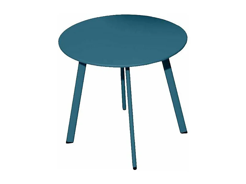 Table basse de jardin en acier Massai 40 cm Bleu