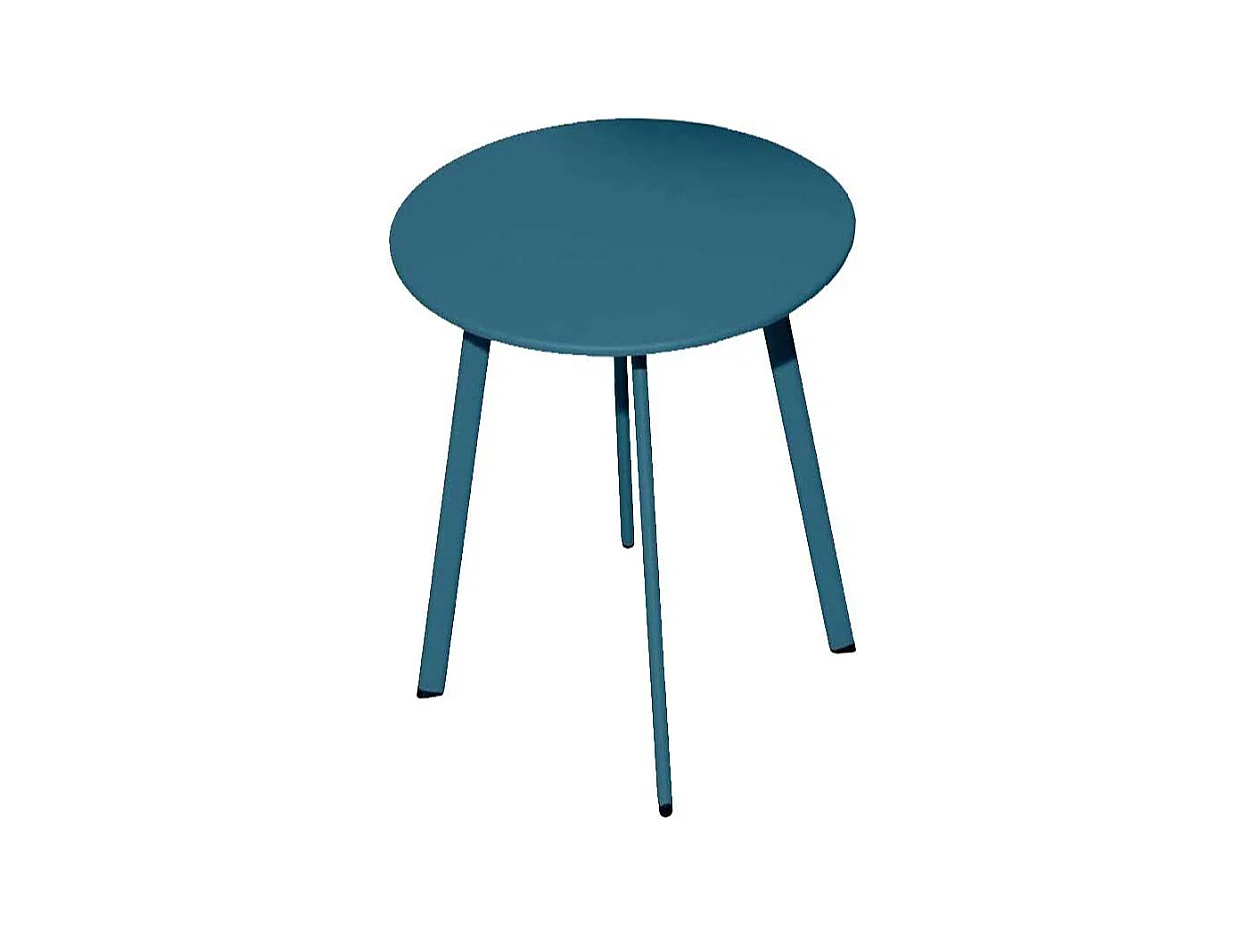 Table basse de jardin en acier Massai 50 cm Bleu