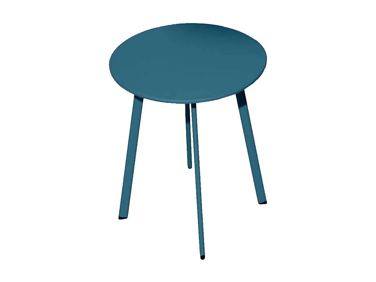 Table basse de jardin en acier Massai 50 cm Bleu