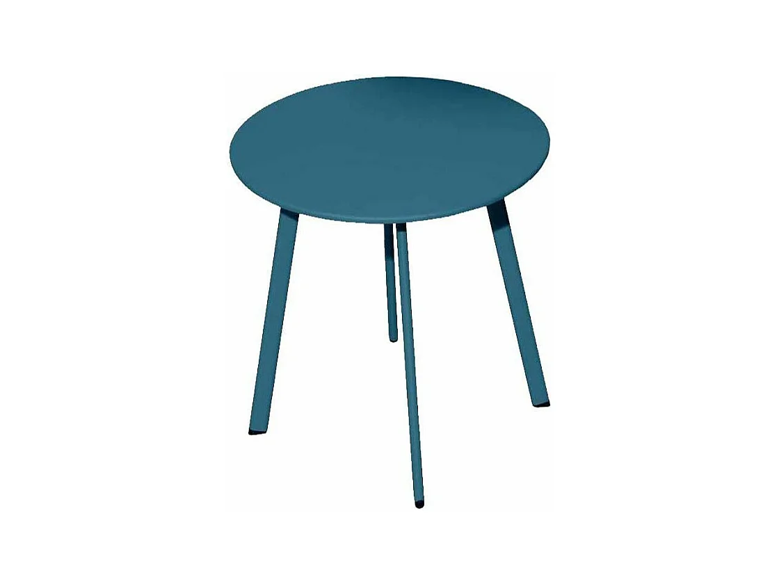 Table basse de jardin en acier Massai 45 cm Bleu