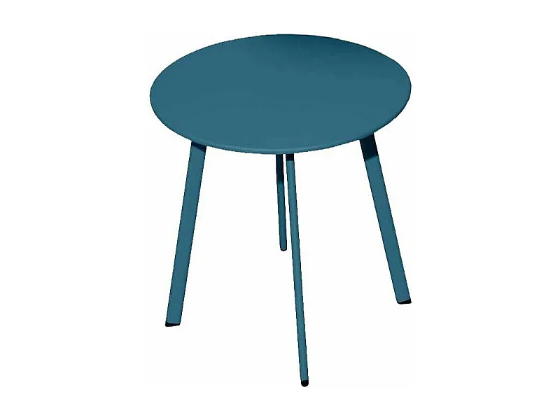 Table basse de jardin en acier Massai 45 cm Bleu