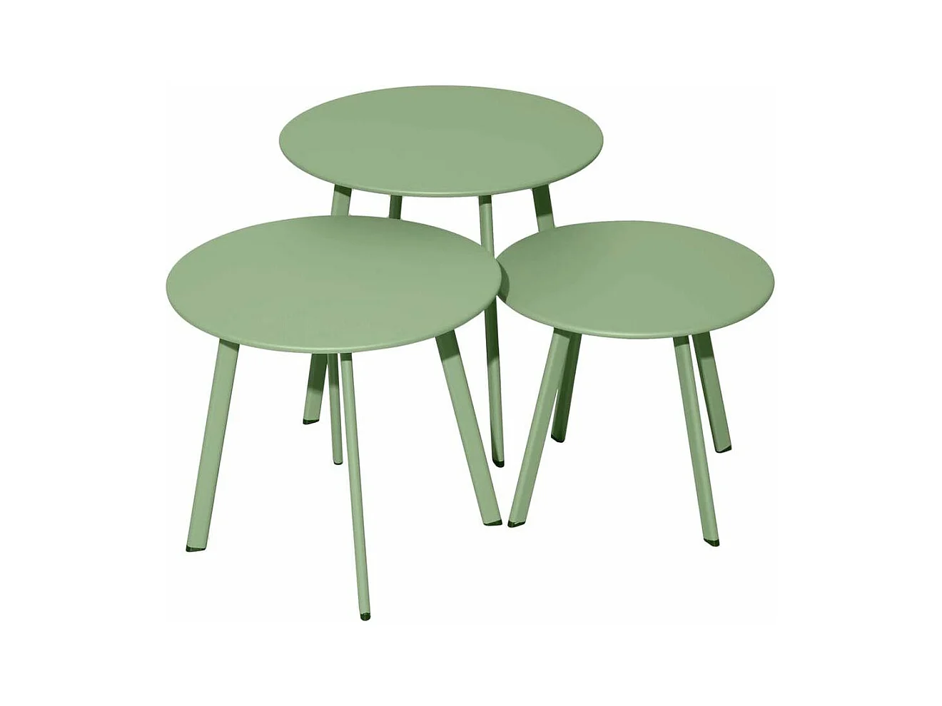 Table basse de jardin en acier Massai 45 cm Vert light