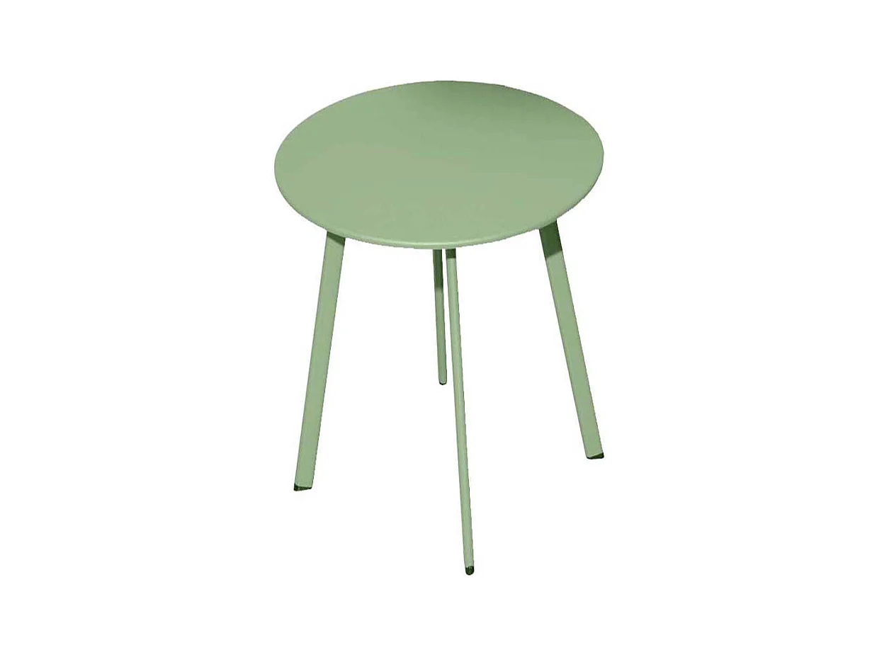 Table basse de jardin en acier Massai 50 cm Vert light