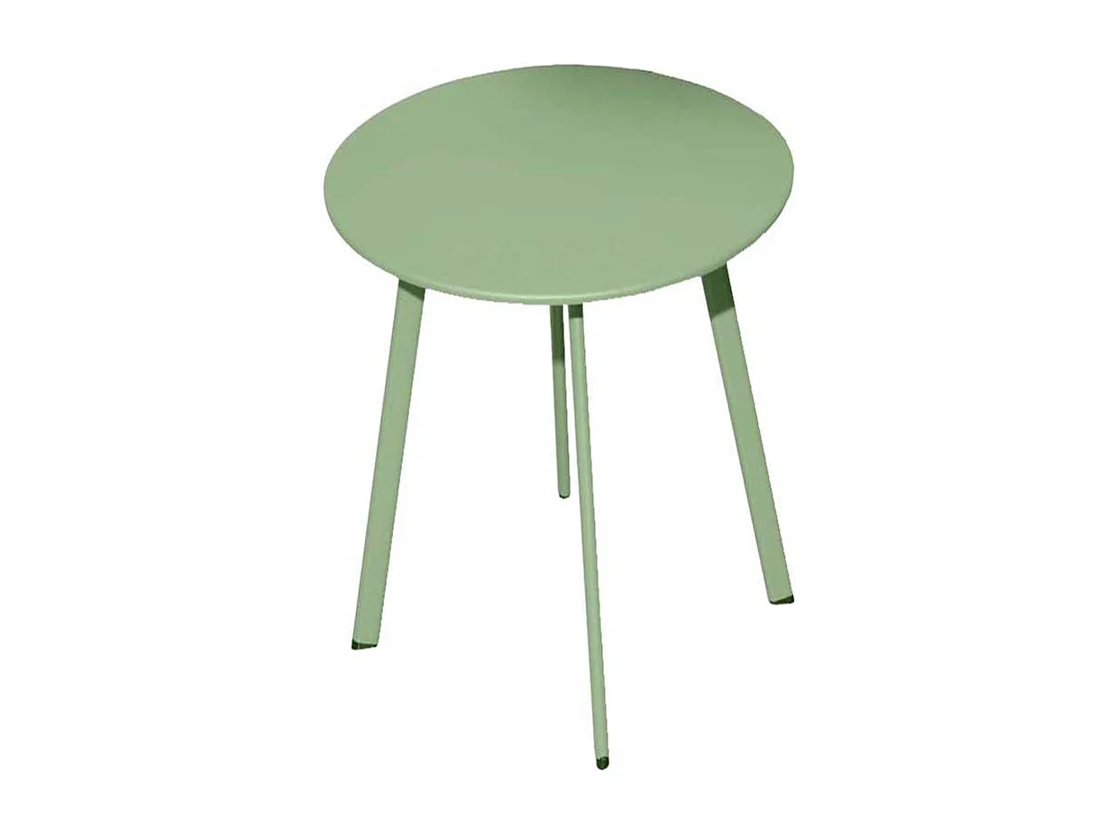Table basse de jardin en acier Massai 50 cm Vert light