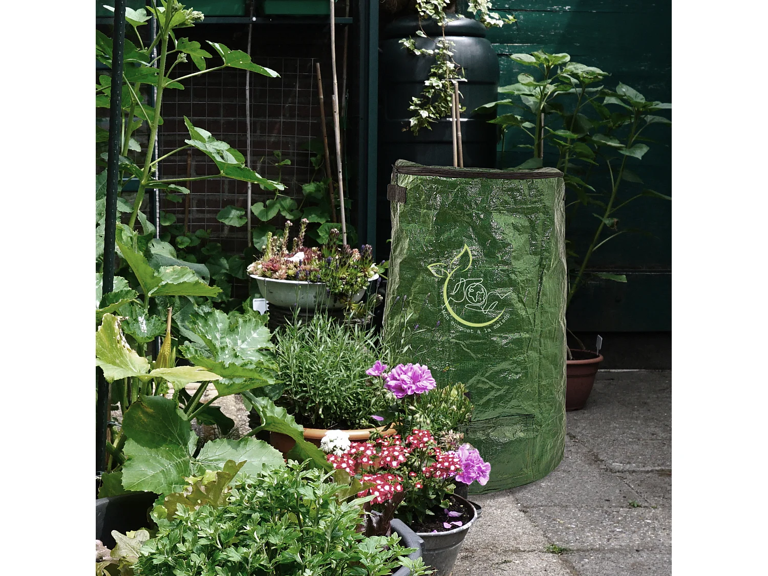 Sac De Compost Pour Jardin 127l Vert