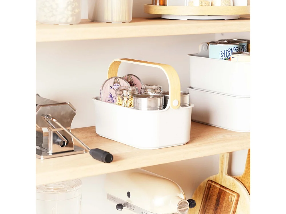 Bac de rangement avec poignée empilable Bellwood 28 x 17 x 12 cm