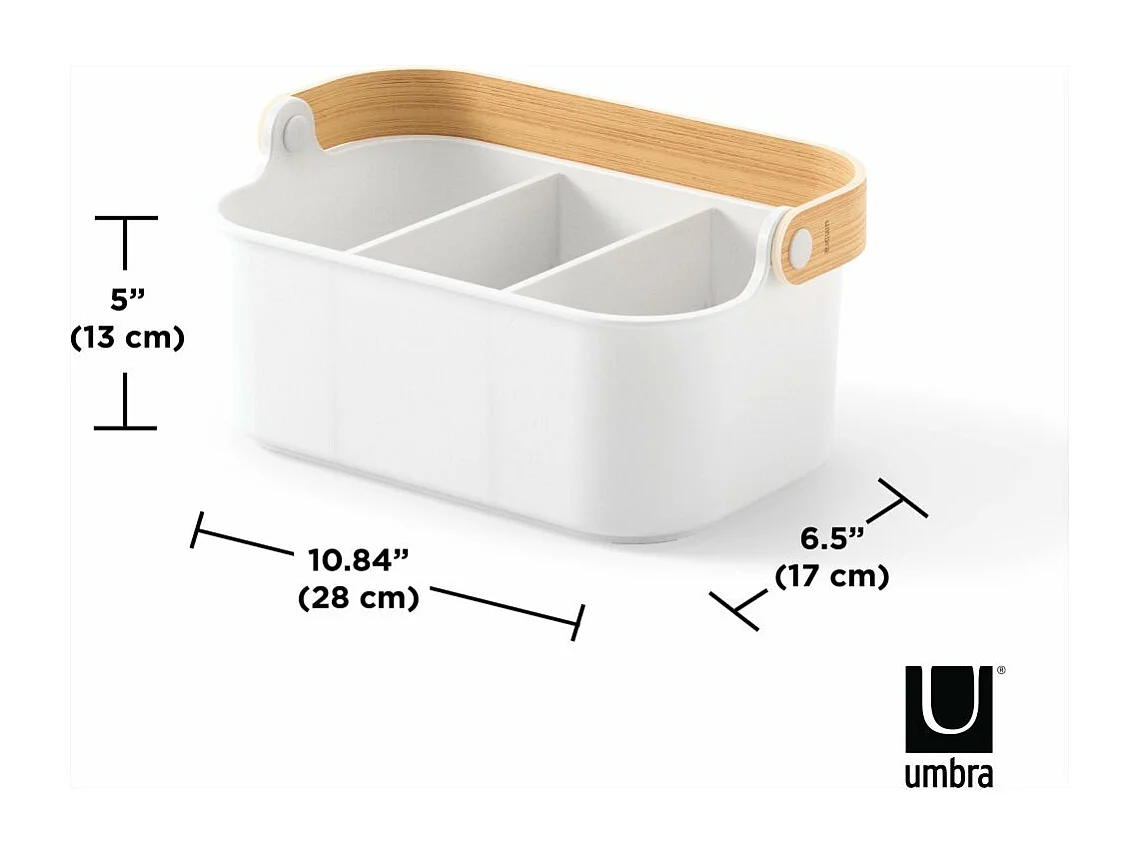 Bac de rangement avec poignée empilable Bellwood 28 x 17 x 12 cm