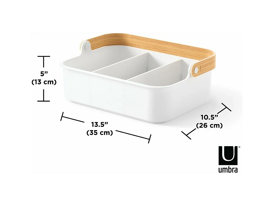 Bac de rangement avec poignée empilable Bellwood 35 x 26 x 13 cm