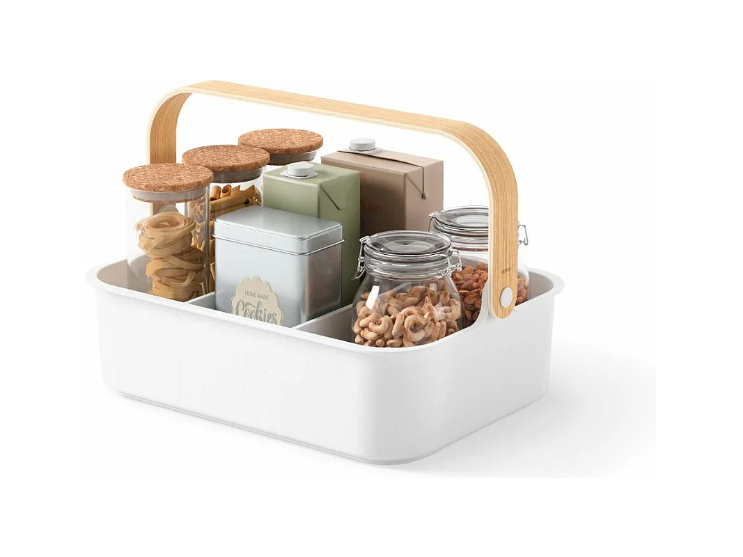 Bac de rangement avec poignée empilable Bellwood 35 x 26 x 13 cm