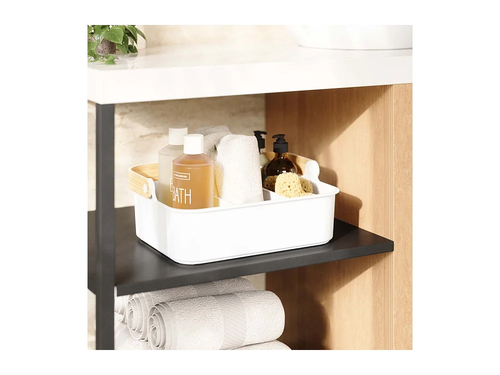 Bac de rangement avec poignée empilable Bellwood 35 x 26 x 13 cm