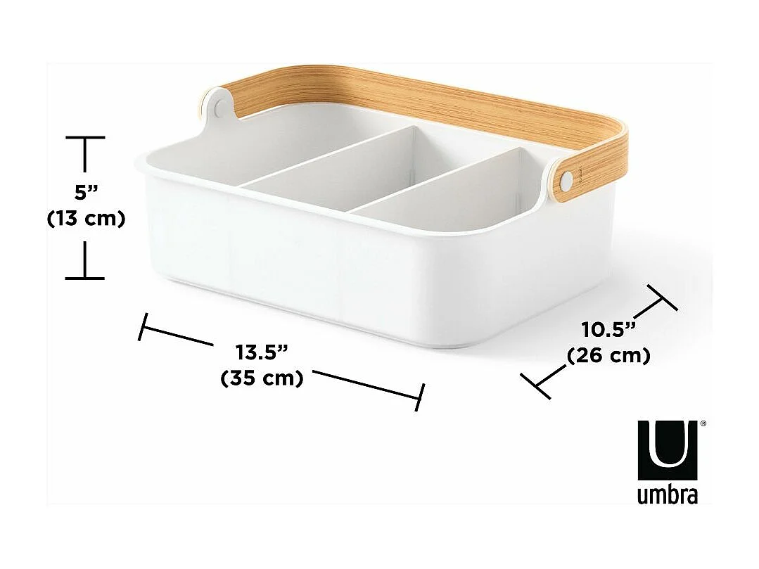 Bac de rangement avec poignée empilable Bellwood 35 x 26 x 13 cm