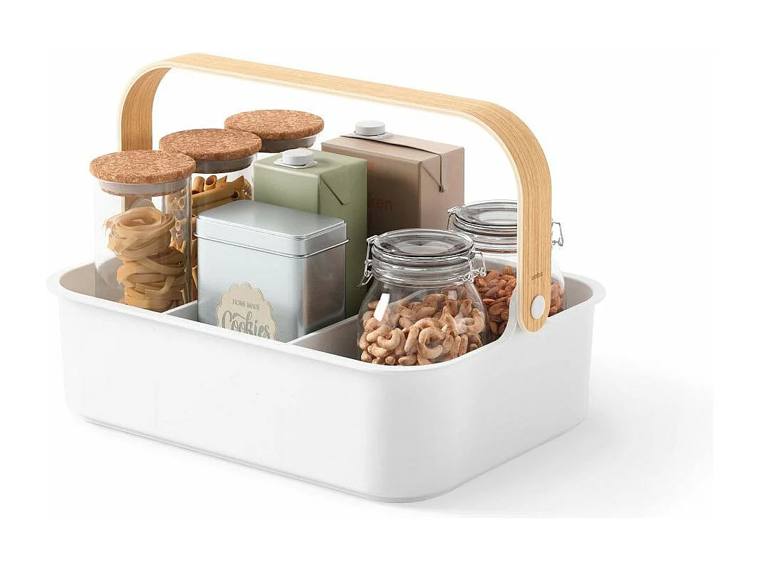 Bac de rangement avec poignée empilable Bellwood 35 x 26 x 13 cm