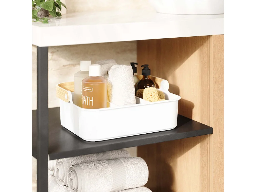 Bac de rangement avec poignée empilable Bellwood 35 x 26 x 13 cm