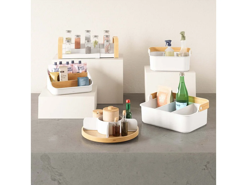 Bac de rangement avec poignée empilable Bellwood 35 x 26 x 13 cm