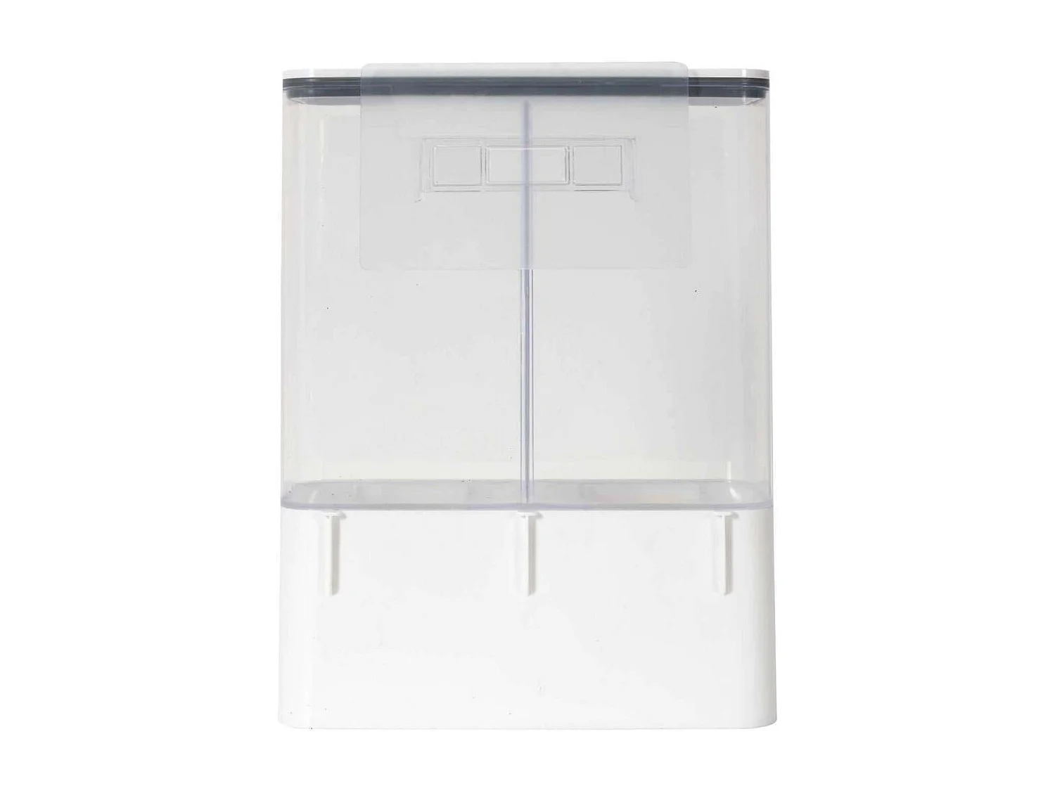 Distributeur 2 Compartiments 3l Avec Recipient Blanc, Gris