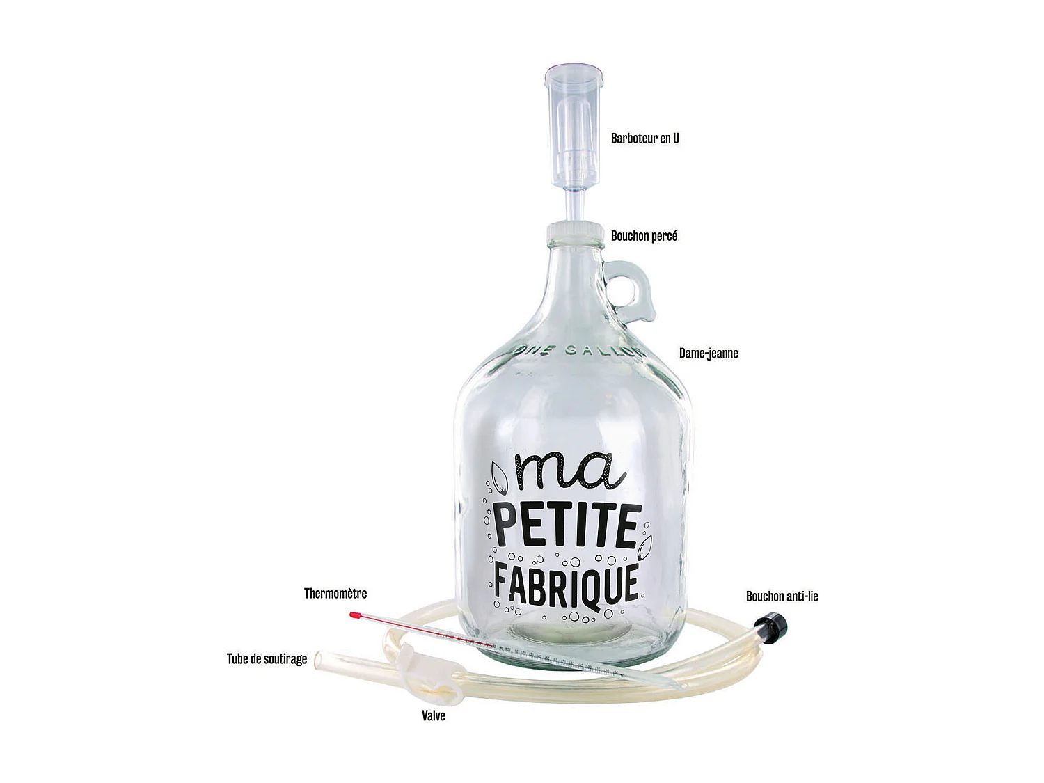 Fabrique A Biere Kit 3.7l Transparent, Noir