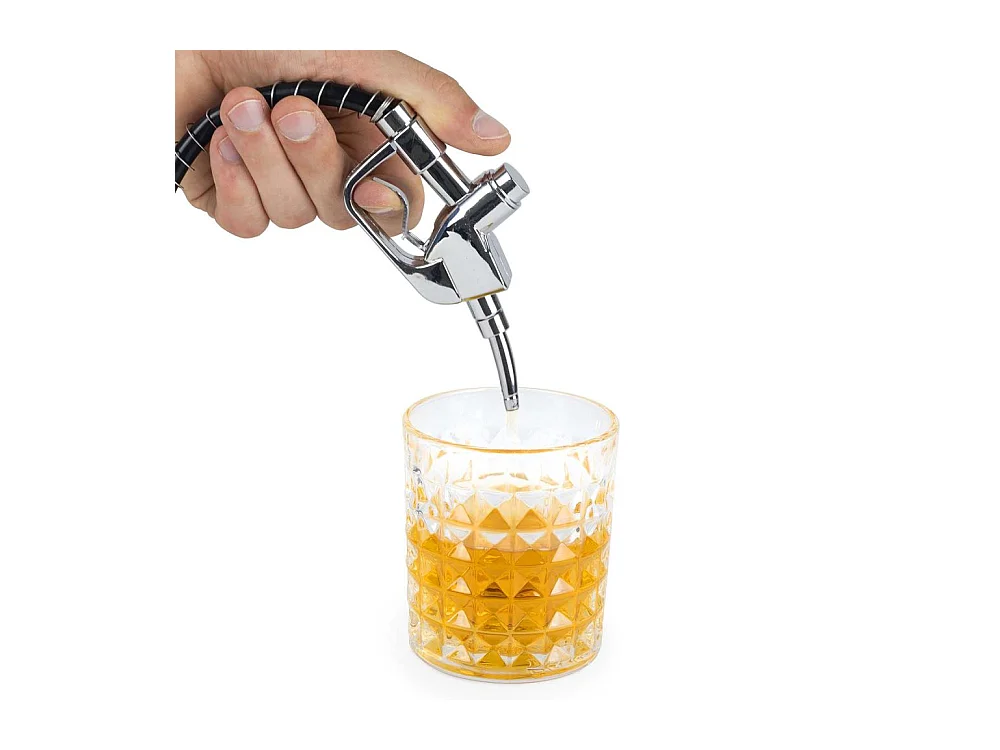 Distributeur De Boisson Pompe A Essence 90cl Argent