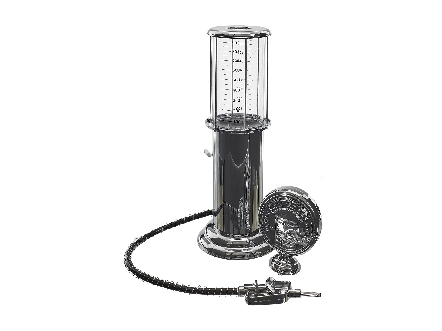 Distributeur De Boisson Pompe A Essence 90cl Argent