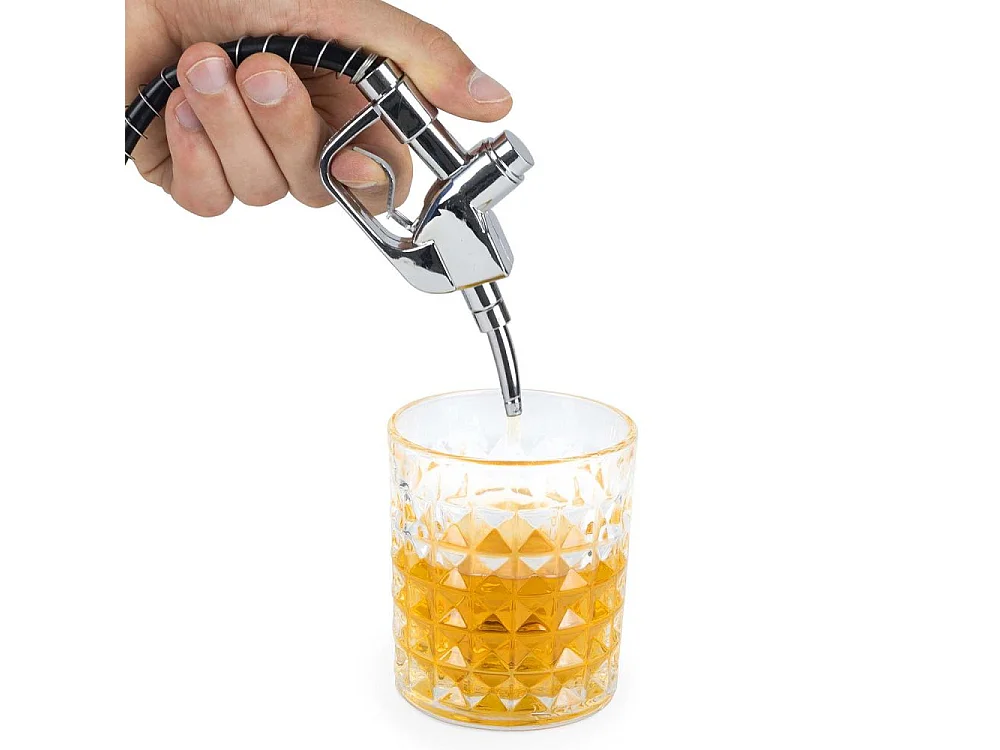 Distributeur De Boisson Pompe A Essence 90cl Argent