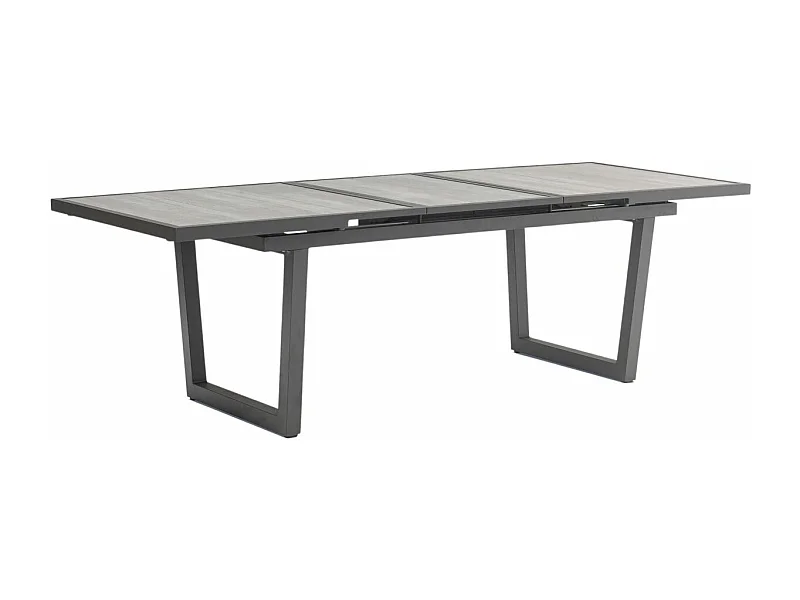 Table de jardin Extensible en Céramique "Olhos" 191-251cm Gris Anthracite