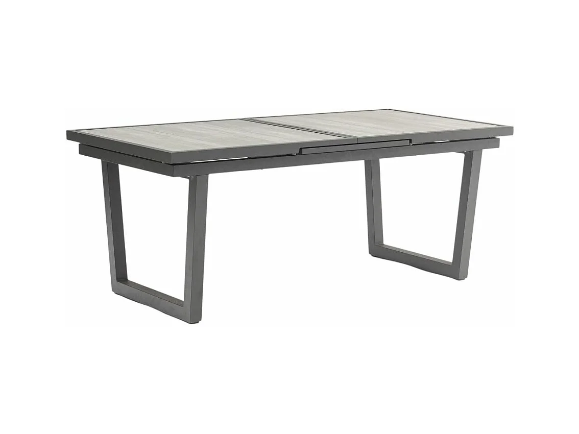 Table de jardin Extensible en Céramique "Olhos" 191-251cm Gris Anthracite