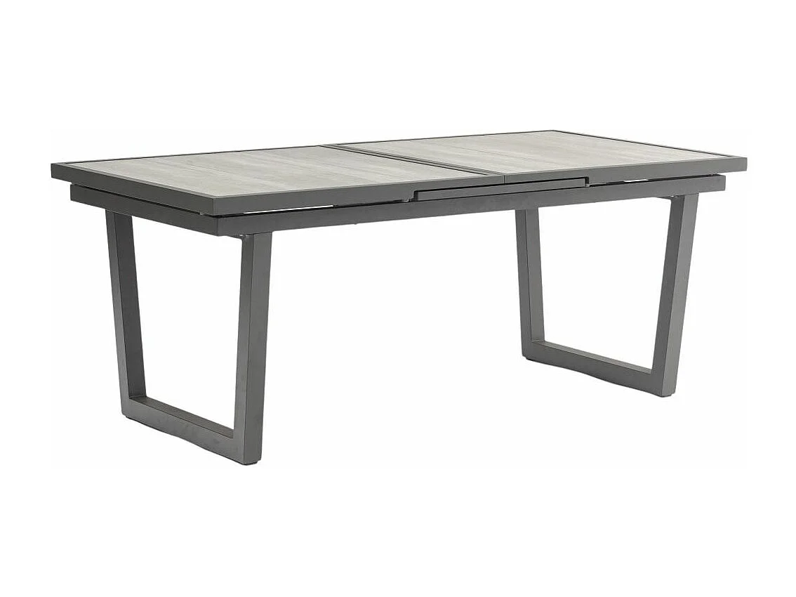 Table de jardin Extensible en Céramique "Olhos" 191-251cm Gris Anthracite