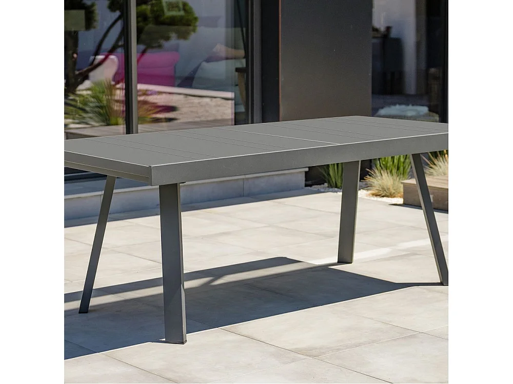 Table de Jardin Extensible "Stockholm" 200-300cm Gris Anthracite