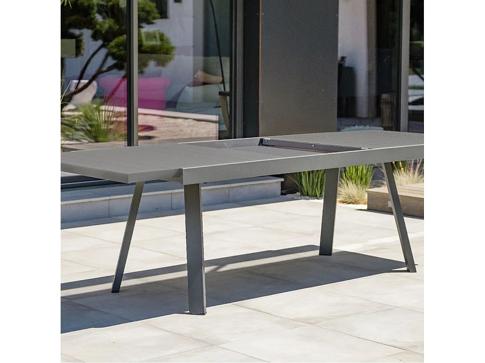Table de Jardin Extensible "Stockholm" 200-300cm Gris Anthracite