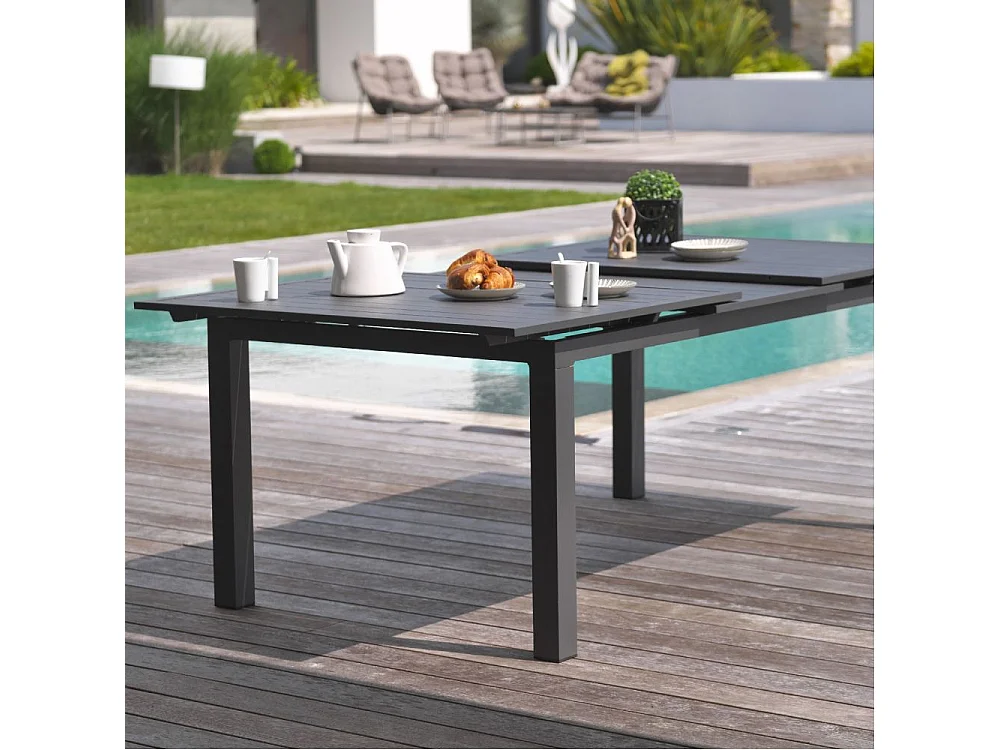 Table de jardin Extensible "Miami" 180-240cm Gris Anthracite