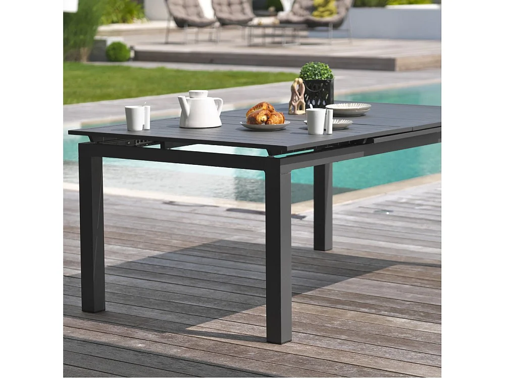 Table de jardin Extensible "Miami" 180-240cm Gris Anthracite