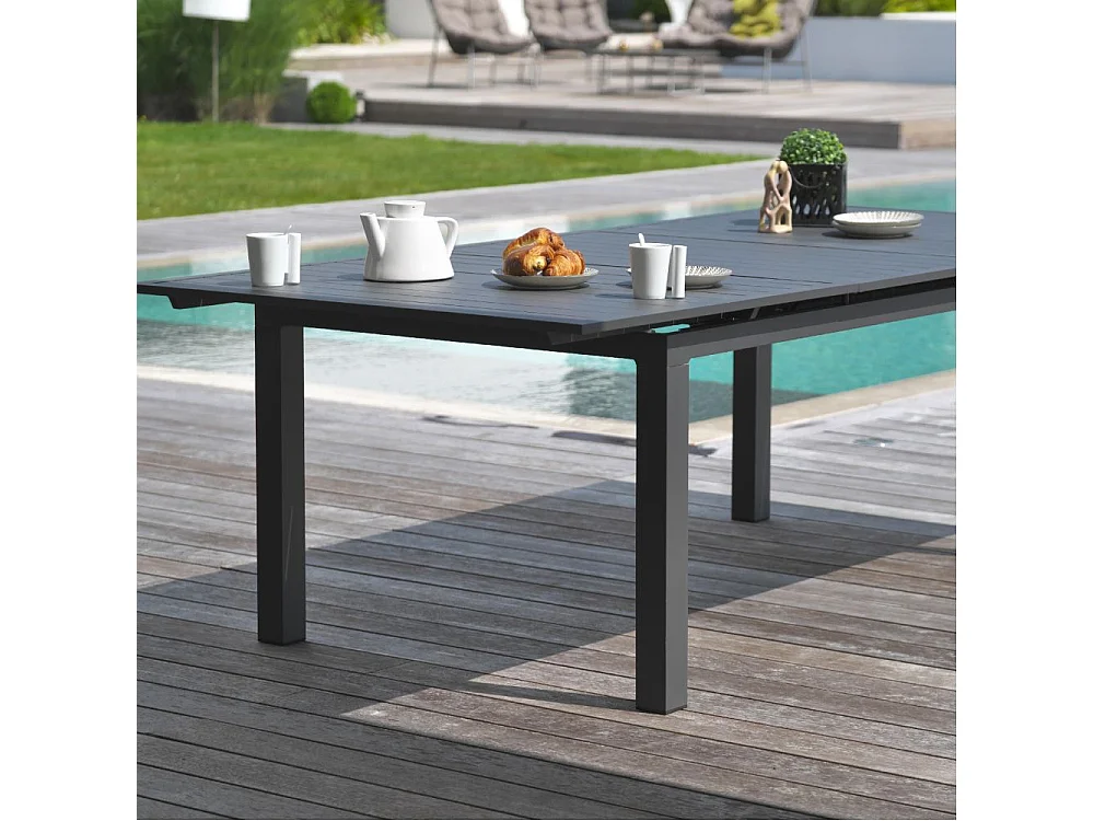 Table de jardin Extensible "Miami" 180-240cm Gris Anthracite