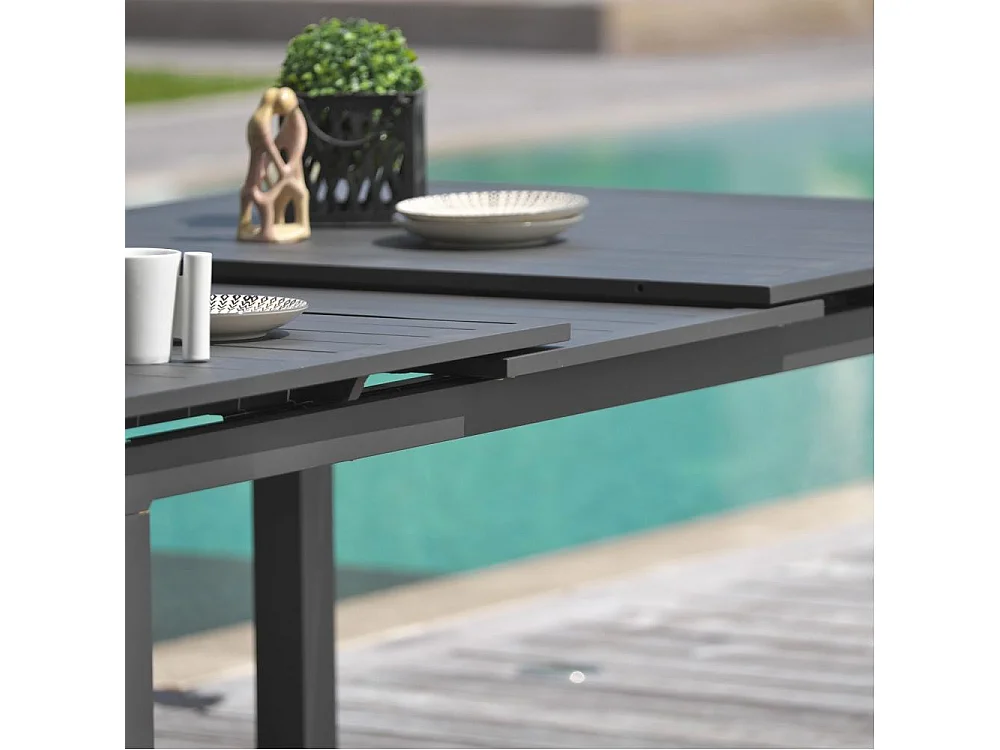 Table de jardin Extensible "Miami" 180-240cm Gris Anthracite