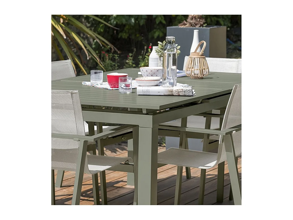 Table de jardin Extensible "Miami" 180-240cm Kaki