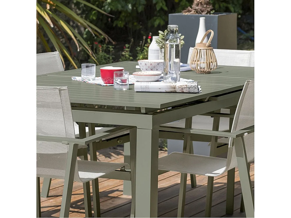 Table de jardin Extensible "Miami" 180-240cm Kaki