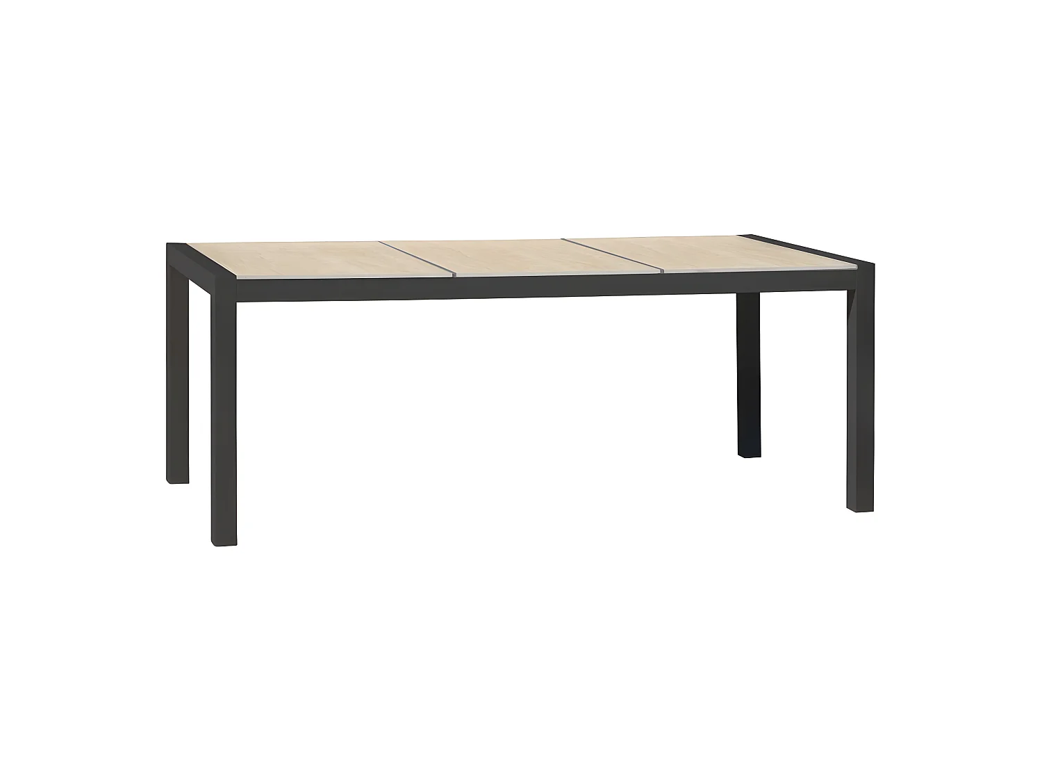 Table de Jardin en Céramique "Venise" 195cm Gris Anthracite