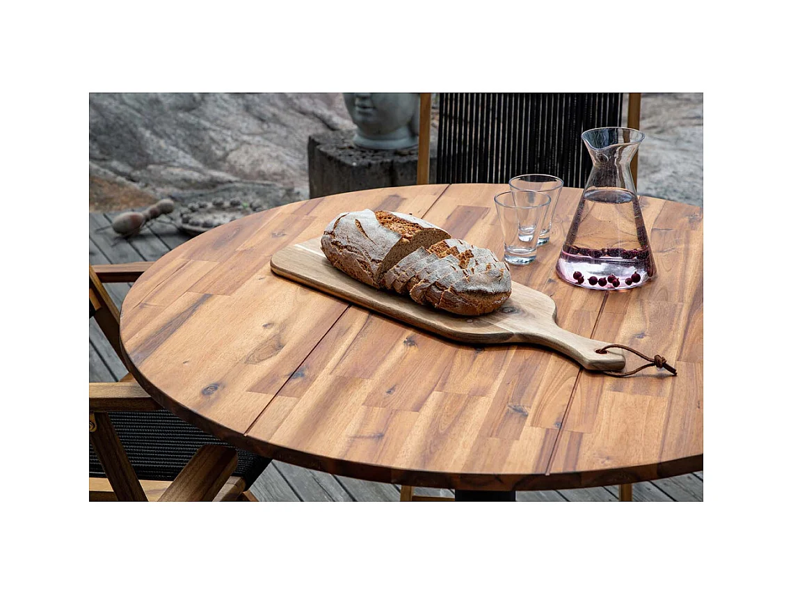 Table de Jardin en Bois "Cot" 100cm Naturel