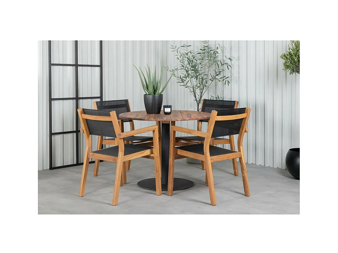 Table de Jardin en Bois "Cot" 100cm Naturel